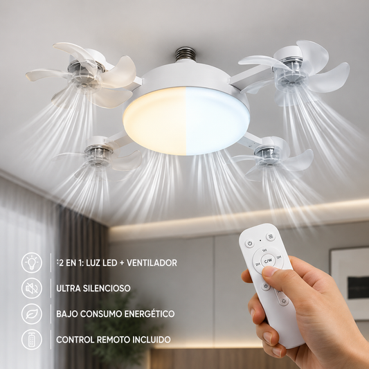 Ventilador de Techo LED 2 en 1