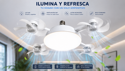 Ventilador de Techo LED 2 en 1